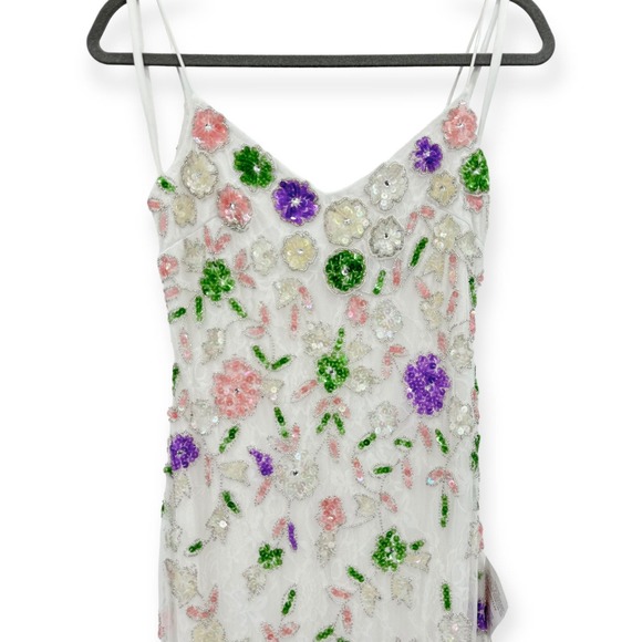 Mac Duggal Embellished Lace Sleeveless V-neck Thigh Slit Gown 10893 NEW Size 2 - Picture 5 of 16